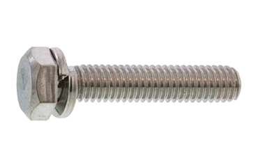 ステンレス 六角トリーマ頭セムス小ねじ P＝2 (バネ座組込)(光精工)